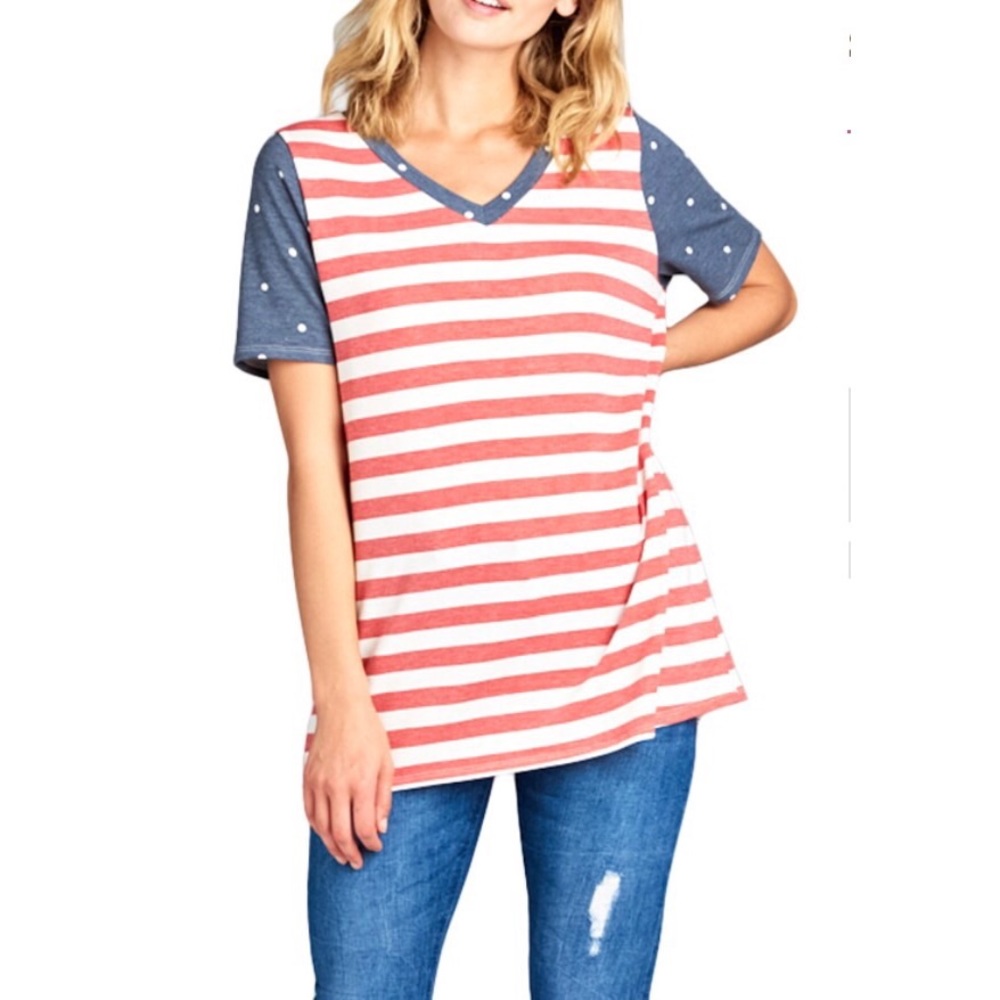 🆕 Red White and Blue Top